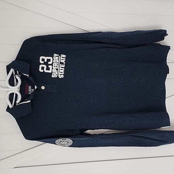 NWOT - Superdry long sleeve polo sweater - Picture 1 of 6